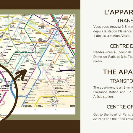 Apartment 1 Bedroom # Paris 14 # Alesia Екстериор снимка